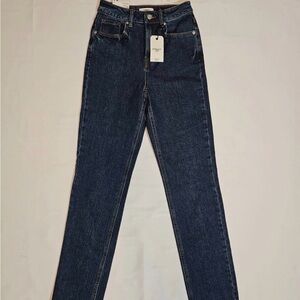 NWT Forever 21 Denim Jeans High Rise Straight Leg Slim Fit Size 24‎